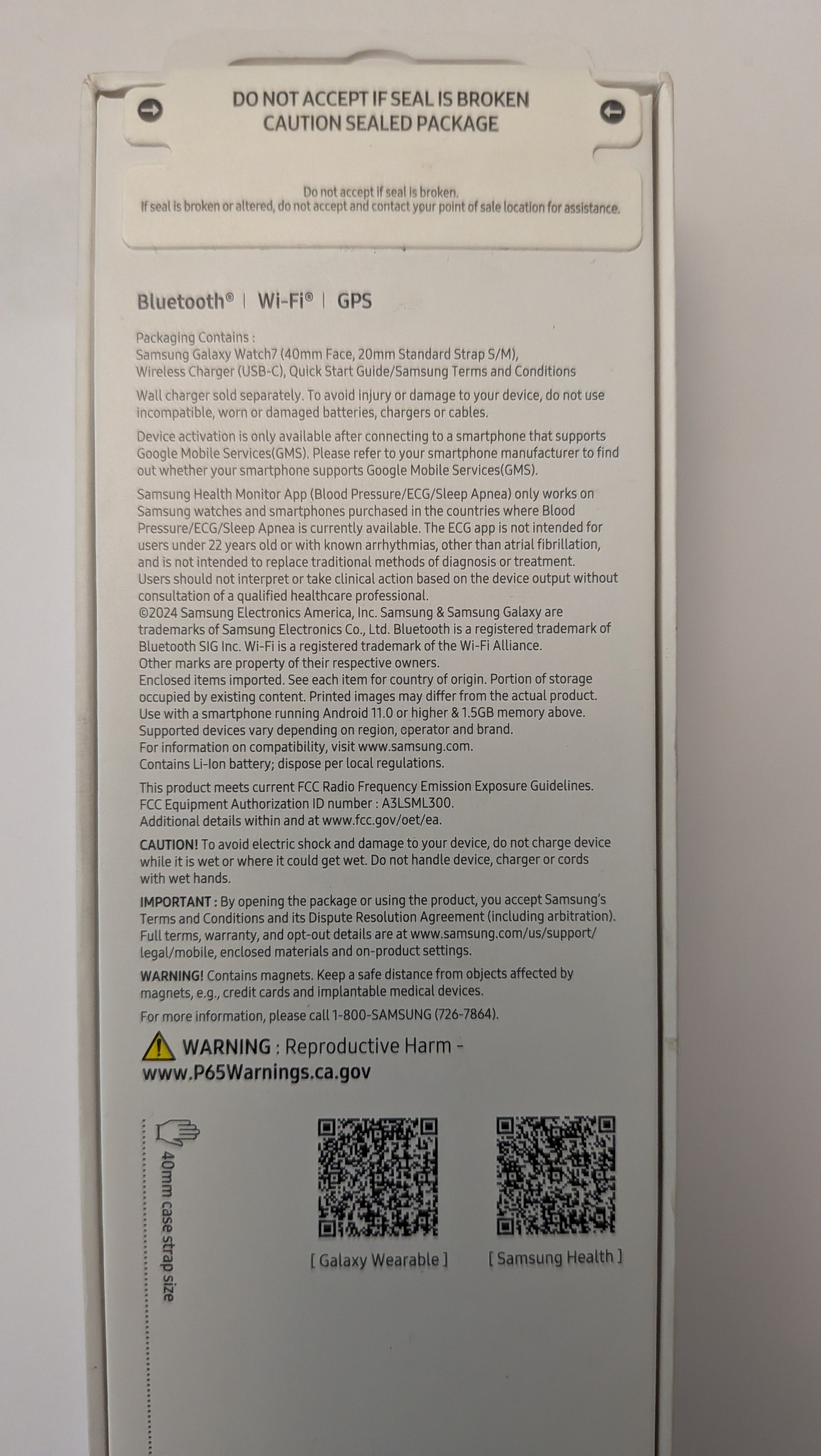 Galaxy watch 7 series 40 mm cream colored